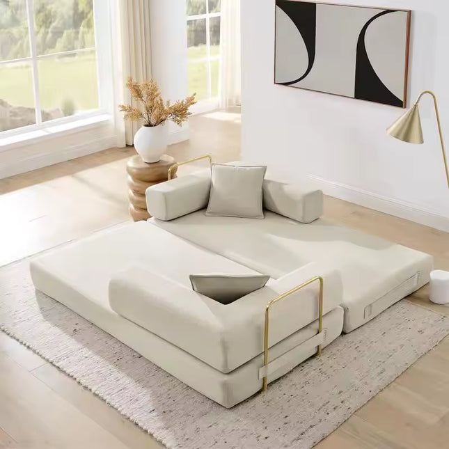 Convertible Floor Sofa Bed with Fold Out Design for Living Room