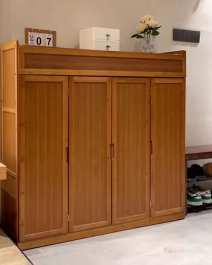 Bamboo Shoe Storage Cabinet with Multi Door Design for Living Room